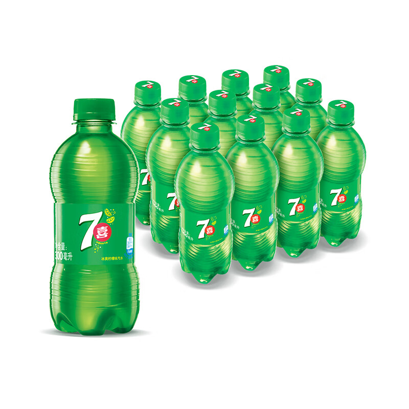 7喜 七喜7up 柠檬味 汽水碳酸饮料 300ml*12瓶 （新老包装随机发货）百事出品