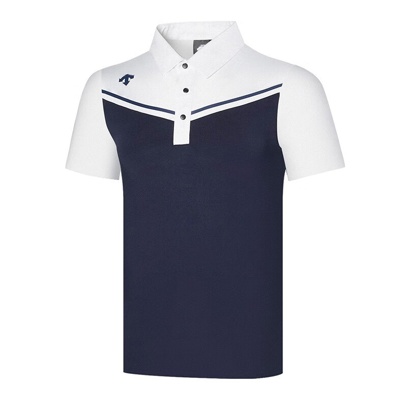 刘潮布夏季高尔夫球服男装上衣短袖球衣时尚户外运动golf速干polo 白