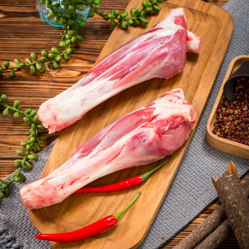 阿吉纳 国产原切羔羊羊小腿 1kg 羊腱子 内蒙古羊肉 炖煮烧烤 羊肉