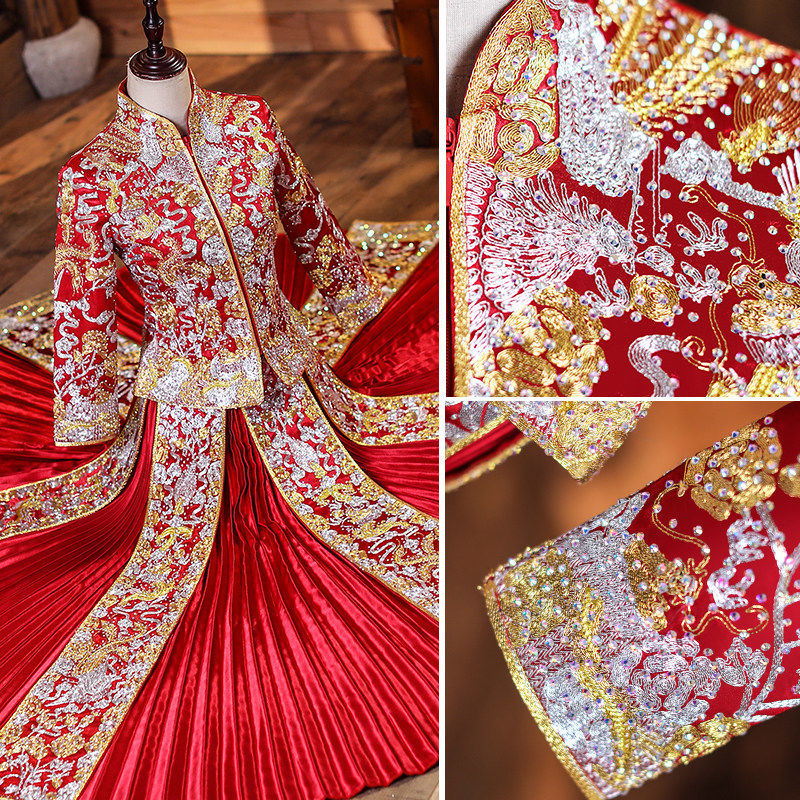 dicify新品中式婚礼新娘服装秀禾服新娘2022新款中式婚纱礼服结婚服