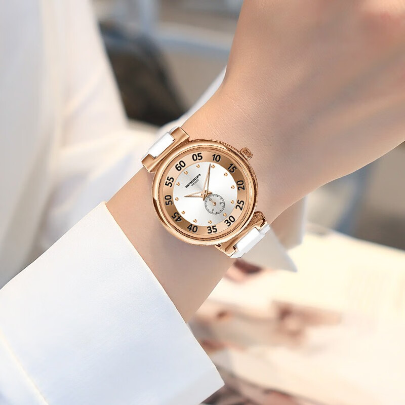 三达(sanda) 手表女款高级感小众轻奢时尚小表盘防水潮流少女中学生