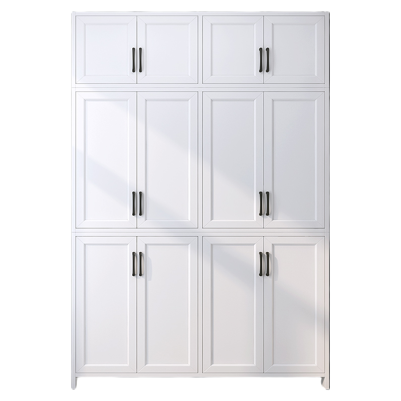 叶氏木语 太空铝阳台储物柜防晒防水大容量柜子家用靠墙落地鞋柜杂物收纳柜置物柜飘窗柜 【铝制阳台柜】长70*深40*高107cm