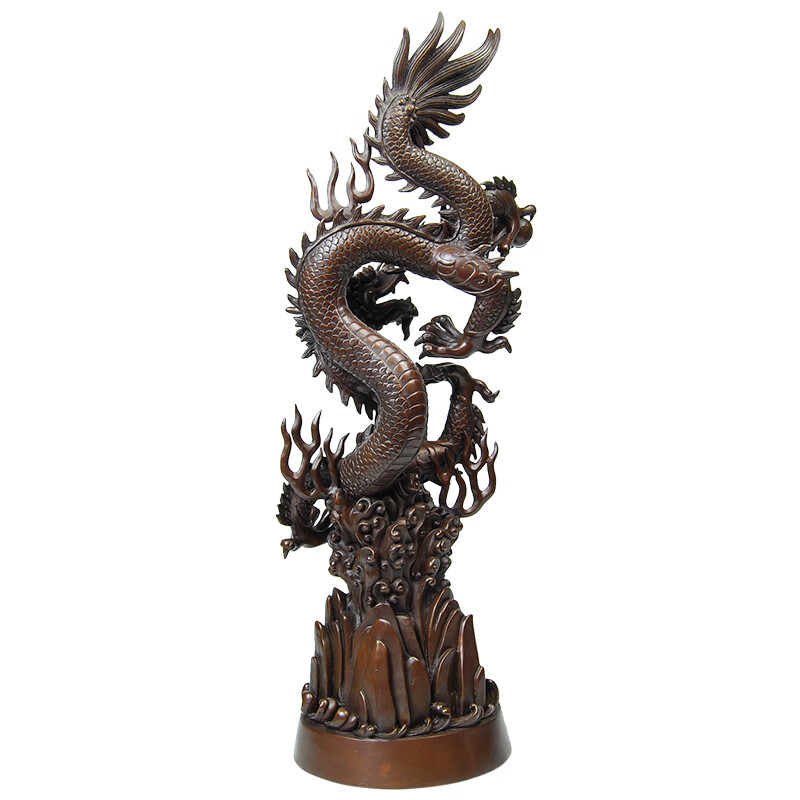 客厅房间青龙摆设礼品家居吉祥装饰品摆设 青云直上【纯铜】霸气威武