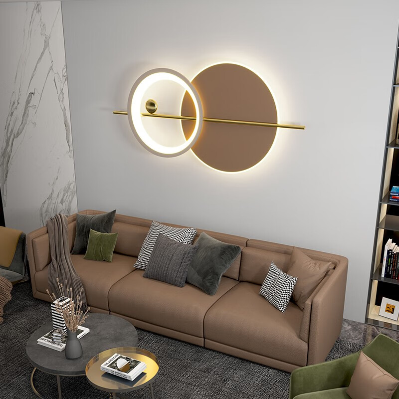 百合徽章客厅沙发背景壁画灯后现代轻奢卧室床头灯酒店客房灯饰灯具