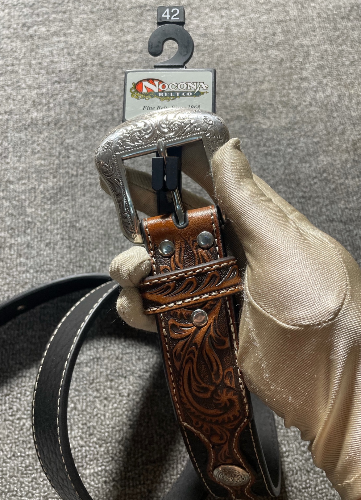 新富丽牛皮西部牛仔腰带马场马术骑士户外休闲皮带服装配饰 100cm