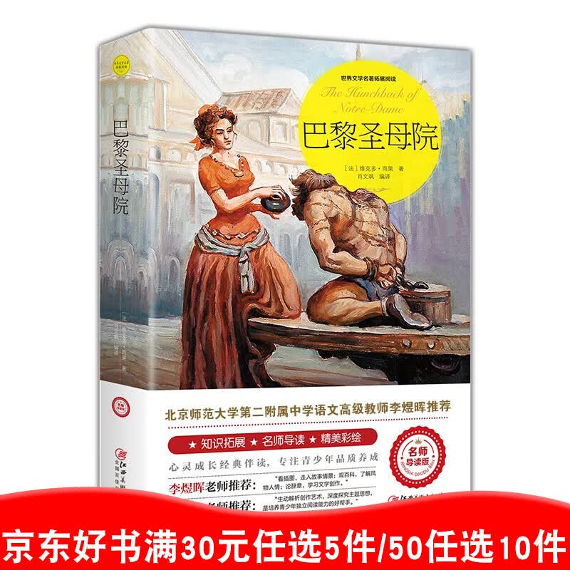 巴黎圣母院雨果著正版无障碍阅读青少年三四五六年级初中小学生课外阅读经典名著书籍排行榜99元11本书书籍畅销书