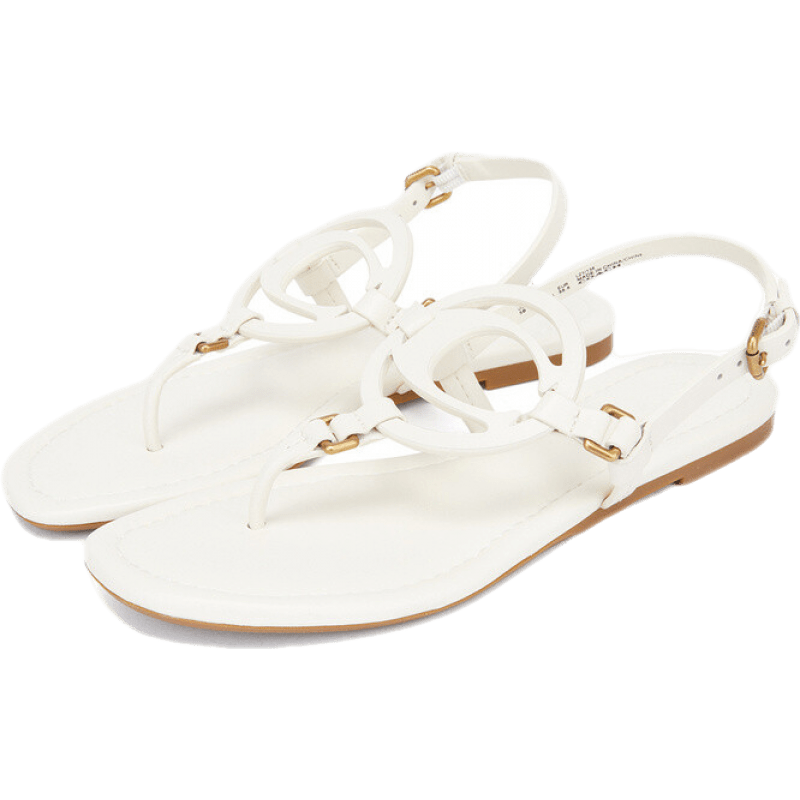 COACH 蔻驰  2022新品 女士JERI系列平底凉鞋 米白 G4910 CHALK 5/35.5