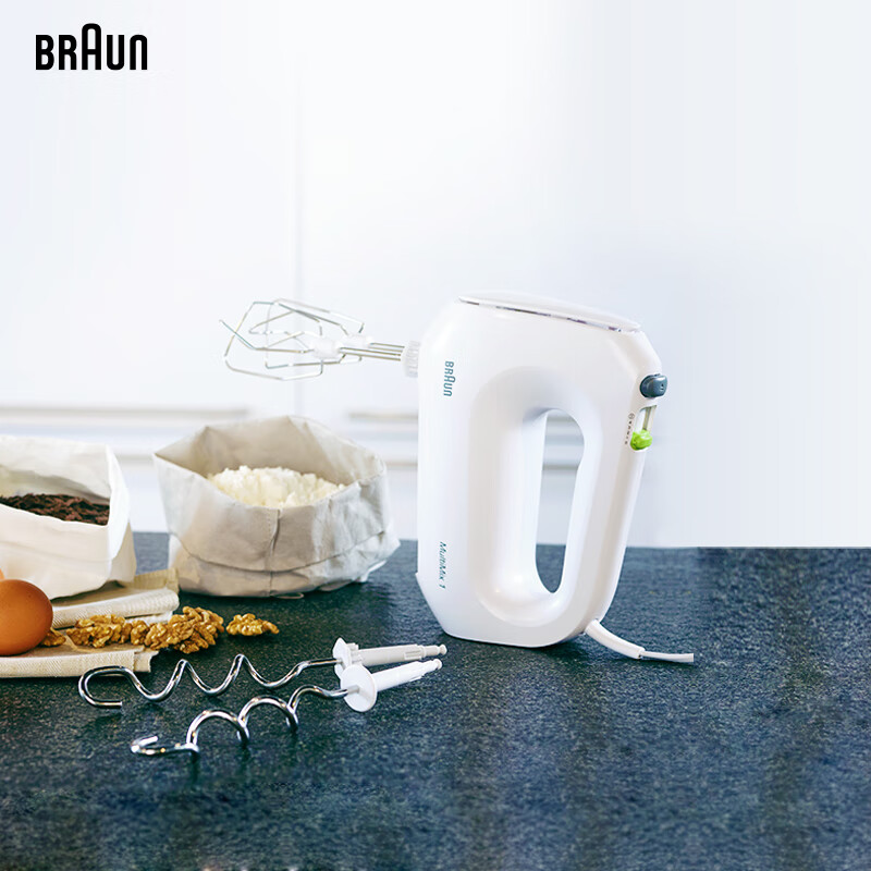 博朗 BRAUN 打蛋器 手持式打蛋器 电动料理机家用 搅拌机 快速打发奶油蛋清 和面烘培HM1010