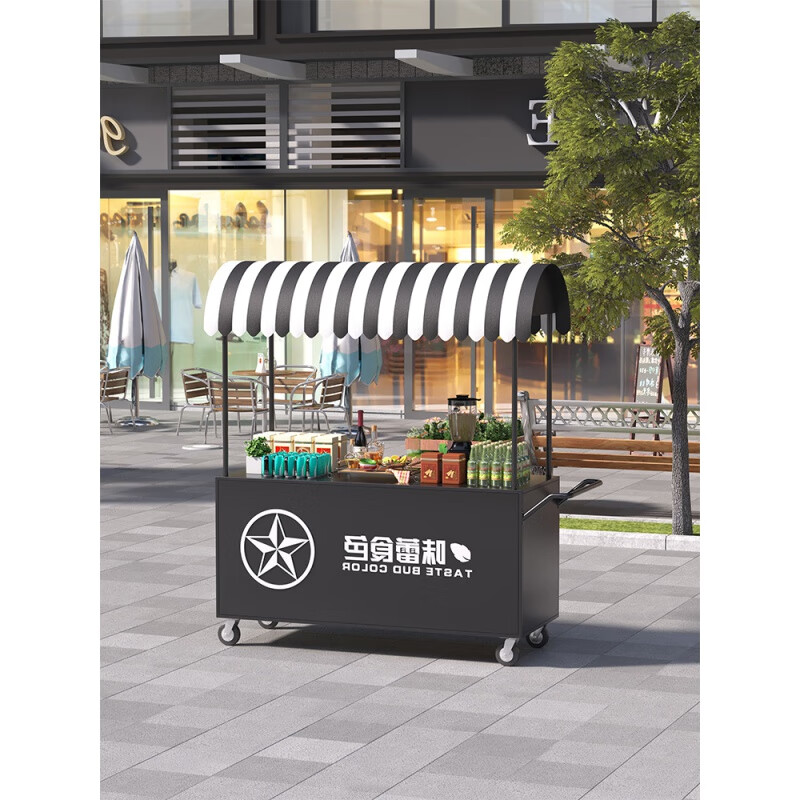 京噶地摊小推车户外摆摊夜市移动地摊小吃车餐车商用花车集市摊位售货
