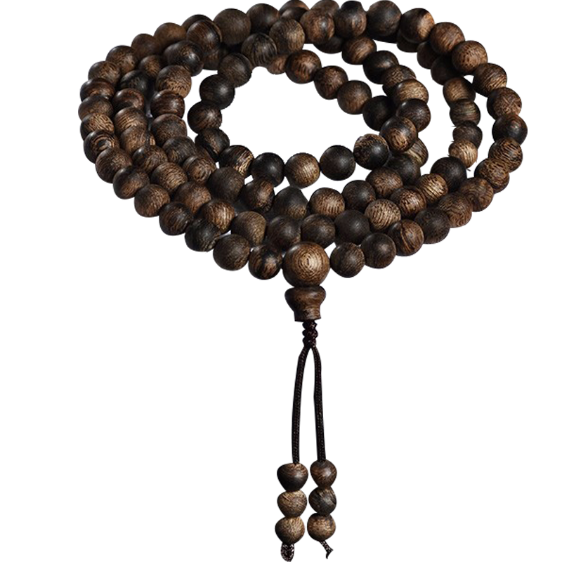 今古樓沉水級達拉干沉香手串8mm108顆女 沉香木男佛珠手鏈 情人節禮物男 8mm108顆 素串款