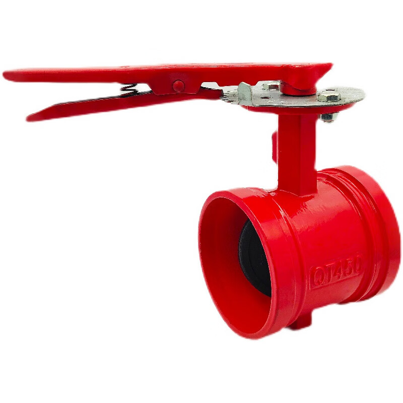 哩也波哩也沟槽手柄蝶阀d81x-16q国标 自来水管道刚卡箍式连接阀门 dn