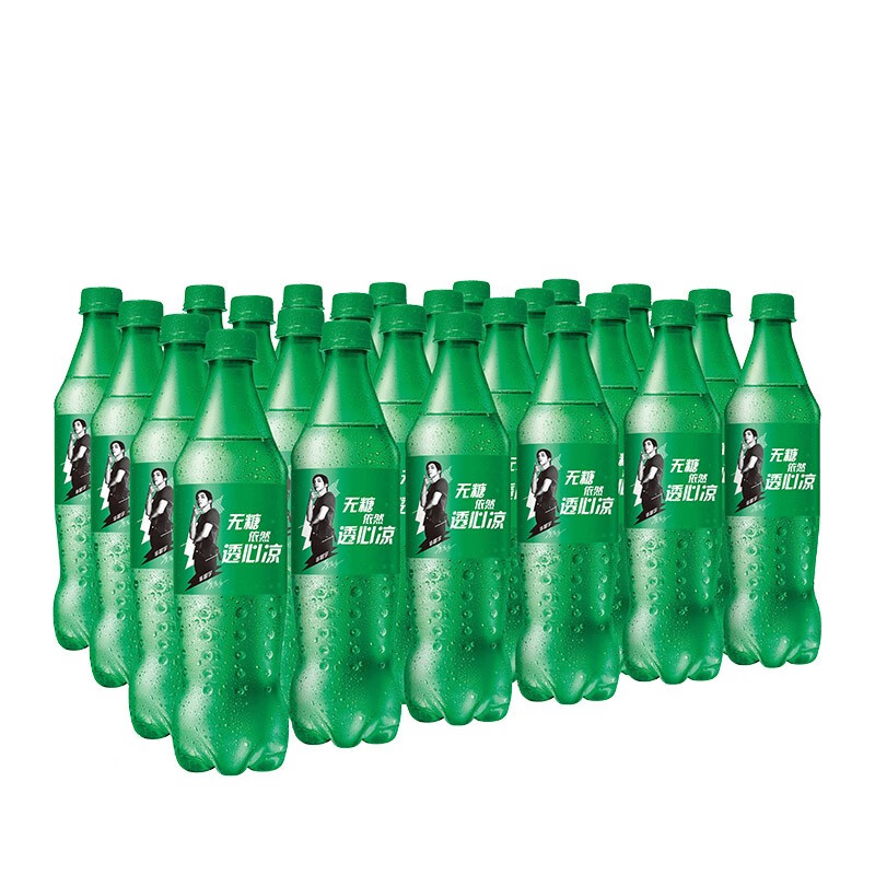 雪碧sprite 无糖零卡 汽水 碳酸饮料 500ml*24瓶 整箱装 可口可乐出品