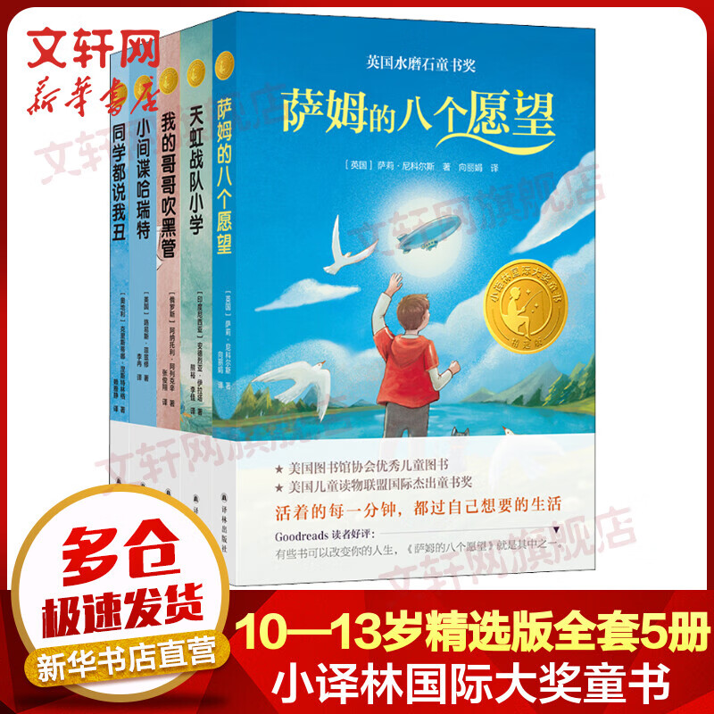 小译林国际大奖童书 10—13岁精选版全套5册 萨姆的八个愿望 天虹战队