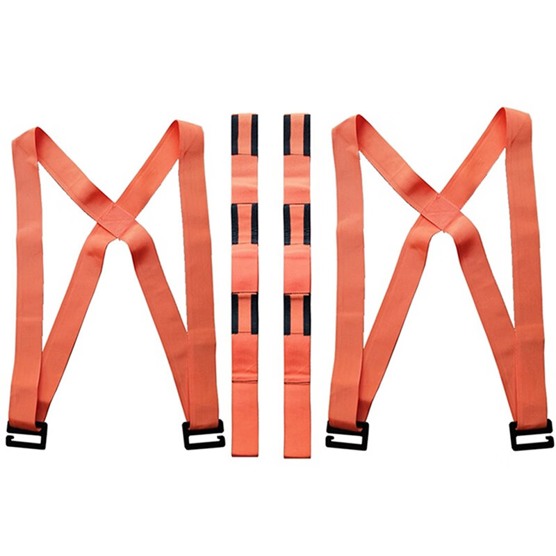 重物工具电器物流公司用搬运带搬家绳子 橙色款保险扣700斤承重一对