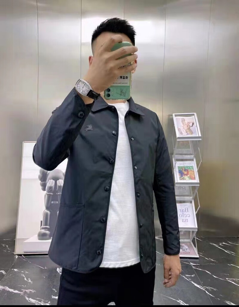 橦华牧野男装b926春男士修身薄款经典百搭战马夹克外套休闲百搭上衣服