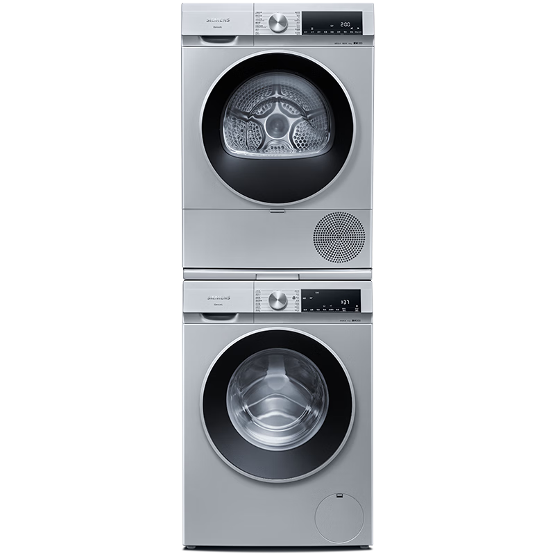 西门子（SIEMENS）iQ300洗烘套装 10kg 智能除渍  强效除螨 滚筒洗衣机全自动+10kg 羽绒服烘 热泵烘干机 108AW+D80W