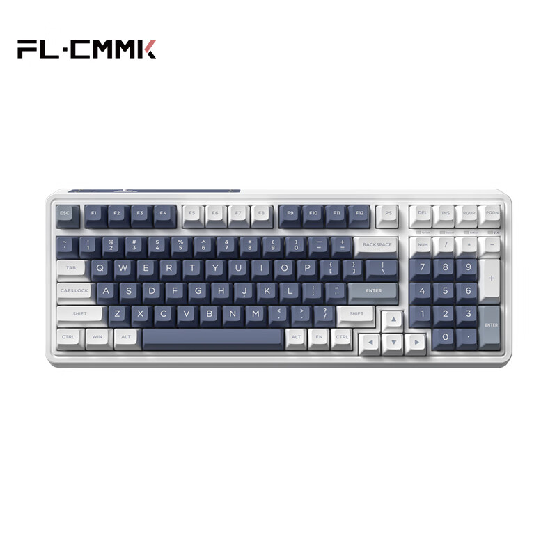 腹灵（FL·ESPORTS） 腹灵CMK99三模无线机械键盘游戏办公热插拔TTC金粉快银虎轴 三模FSA球帽版-全键可换轴-冰川蓝 TTC-快银轴V2