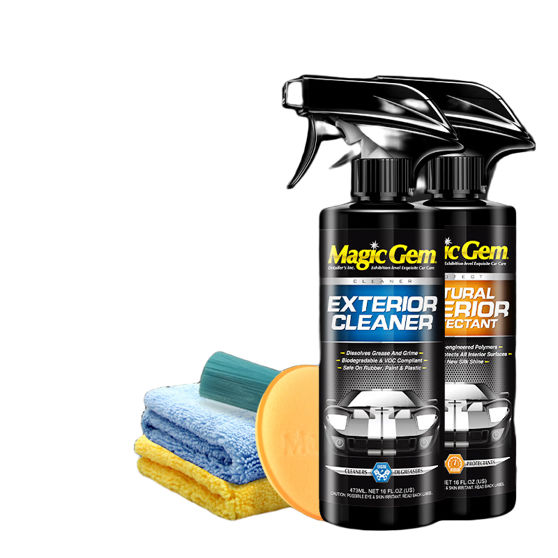 寶能(MAGIC GEM)汽車發(fā)動(dòng)機(jī)艙清洗保養(yǎng)套裝 引擎清洗保養(yǎng)劑去污塑料翻新劑上光蠟
