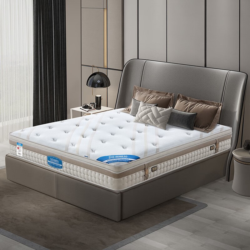 宜眠坊（ESF）床垫 5cm乳胶床垫 独立袋装弹簧静音床垫 双面提花面料 J26 1.8*2.0*0.26米