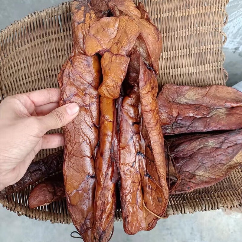 渝家铺子四川腊猪肺 柴火烟熏柏树熏制土猪腊味心肺农家腊肉下酒 250g