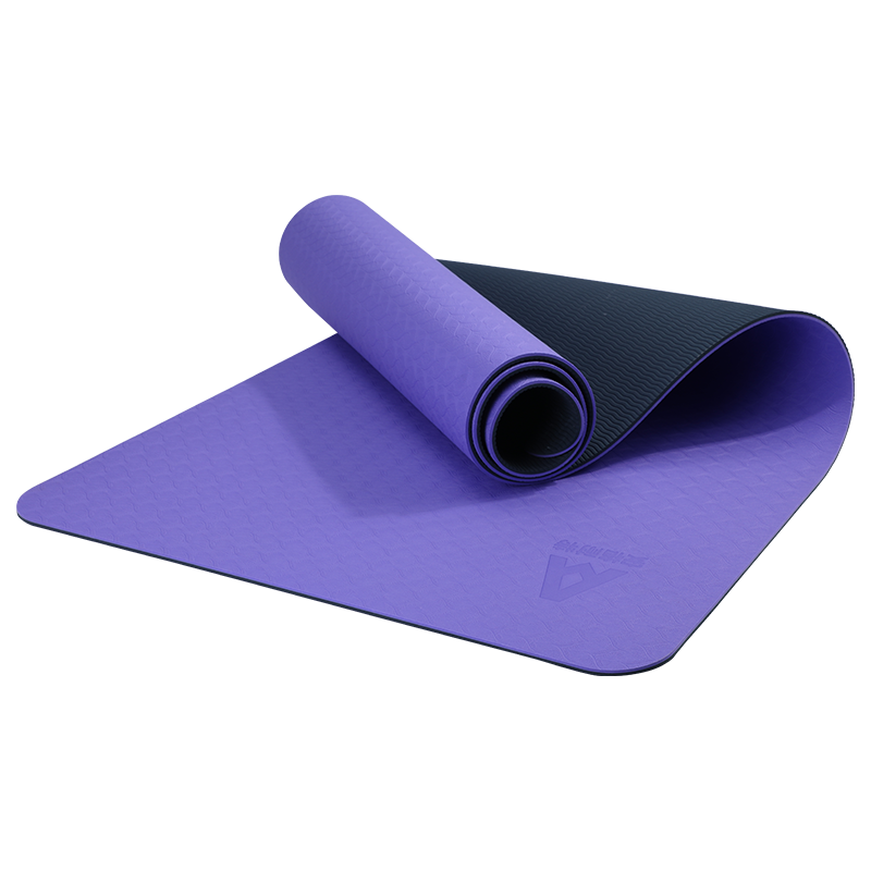 拍2件 得力(deli)防滑瑜伽垫183*61cm 双层TPE男女健身垫 6mm 紫色 90.4元（合45.2元/件)