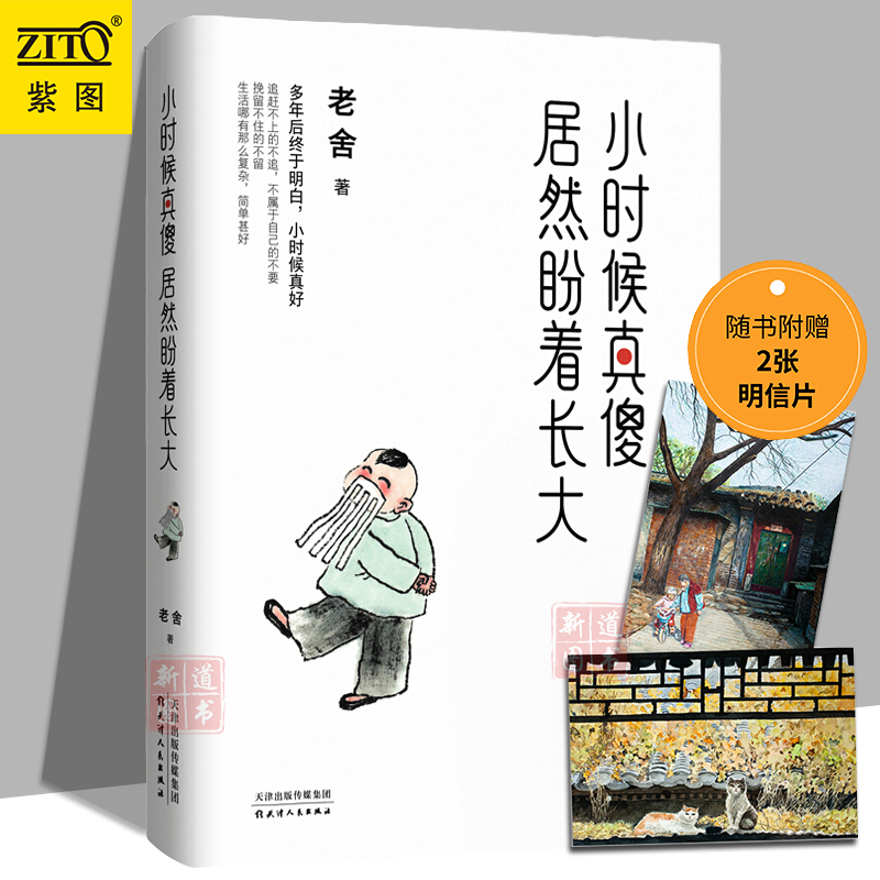 小时候真傻 居然盼着长大 老舍精选散文集 精选老舍40年散文精华 完整