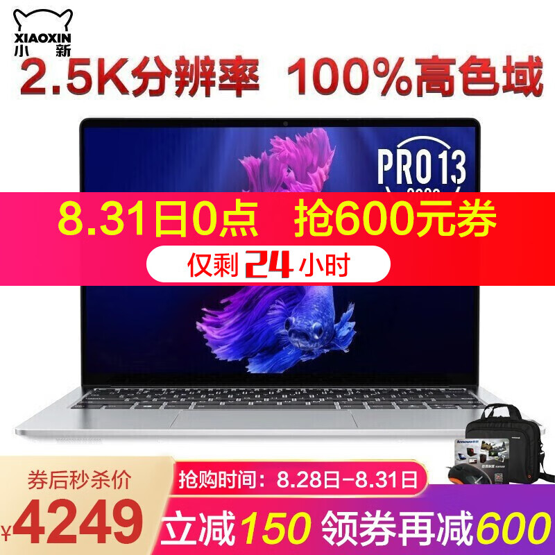联想小新Pro13 酷睿十代i5超轻薄笔记本电脑2.5K高色域全面屏人脸识别超极本轻薄办公笔记本电脑 标配丨i5-10210U 8G 512G固态 人脸识别 100%高色域  2020可选
