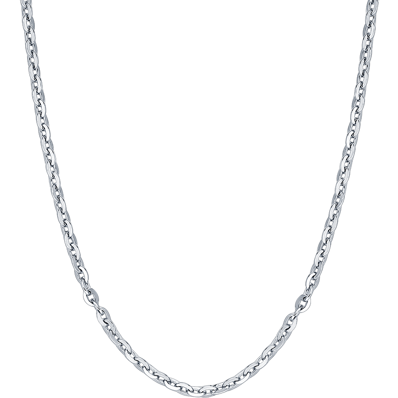 周六福（ZLF） S925银饰项链女百搭简约无吊坠银饰素链子O字链配饰 素链45cm