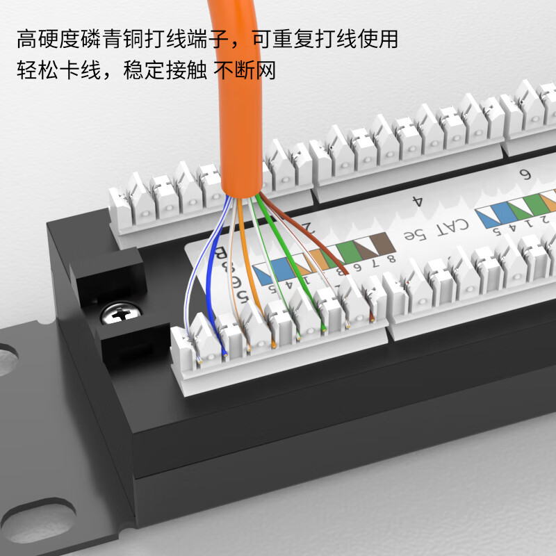 24口网络配线架六类五类网络配线架工程镀金12口48口配线架理线架 12