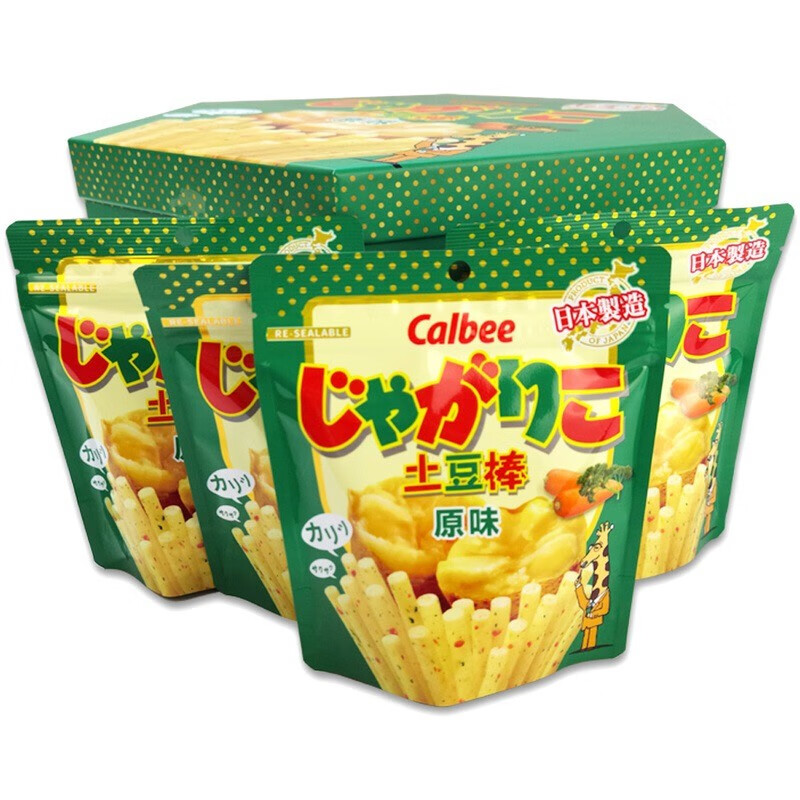 卡乐比（Calbee） 日本进口原味土豆棒膨化食品825g独立小包装