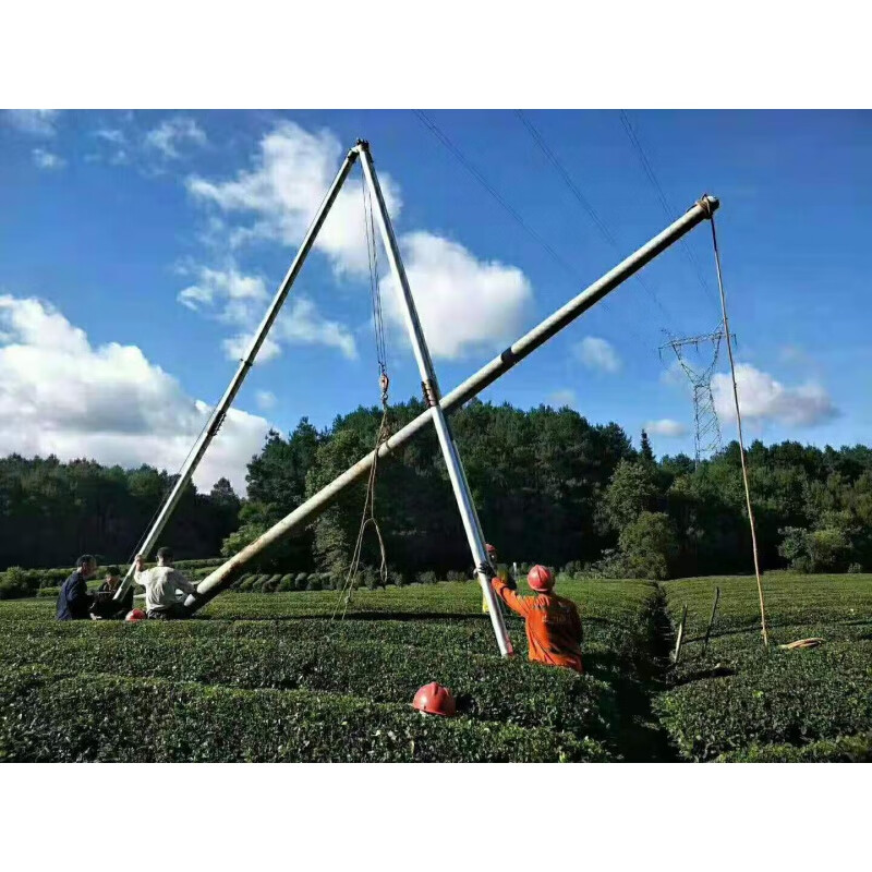 铝合金人字抱杆 起杆器 山坡立电杆人字 平地立电线杆 三角立杆机 8米