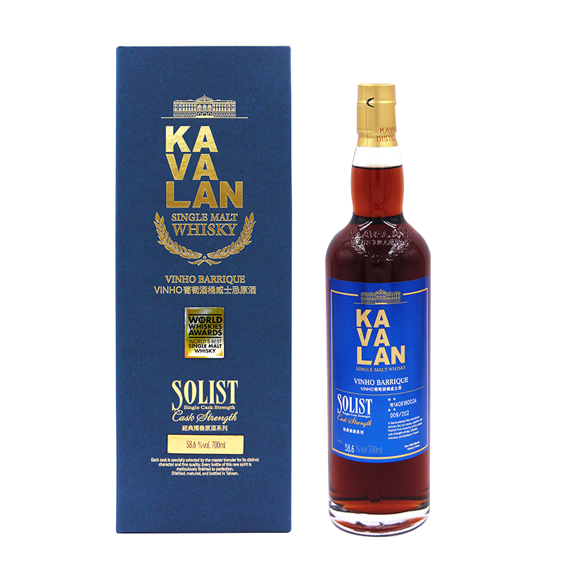 噶玛兰 (KAVALAN) 洋酒 经典独奏 VINHO葡萄酒桶 威士忌 700ml