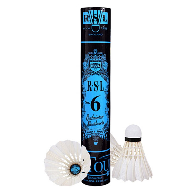 亚狮龙（RSL）羽毛球比赛训练稳定耐打RSL6号鸭毛77速12只装/桶