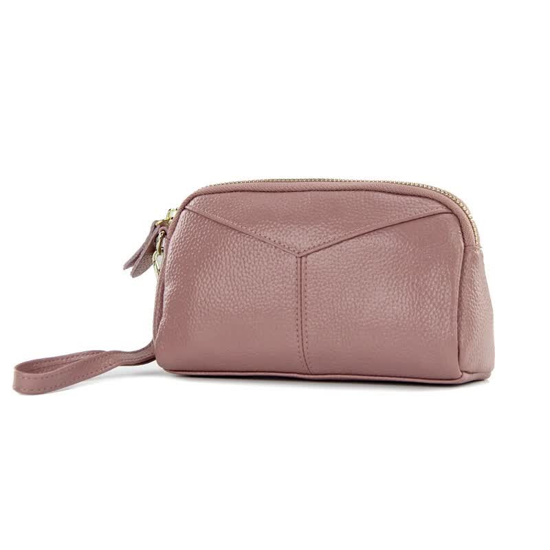 途尊(kingtrip) 女士手拿包多层大容量手机包贝壳包中年零钱硬币包