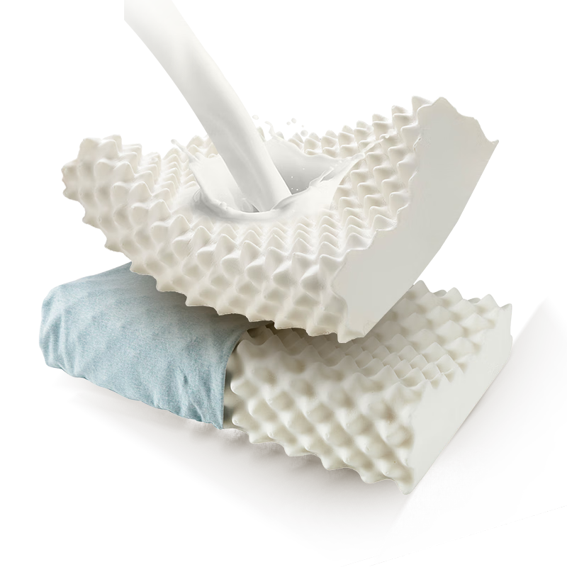 网易严选93%泰国天然乳胶枕 学生宿舍高低双区工学曲线立体按摩蜂巢气孔 A款【93%原液进口】护颈舒眠高枕