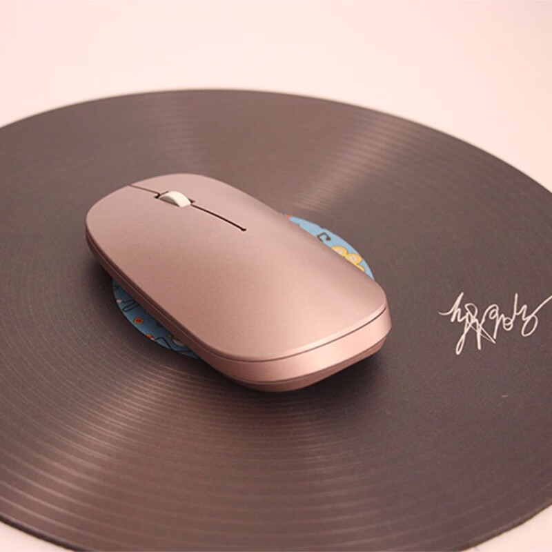 戴尔笔记本电脑便携鼠标超薄学生网课学习女生小鼠标商务办公游戏无线鼠标 千禧粉