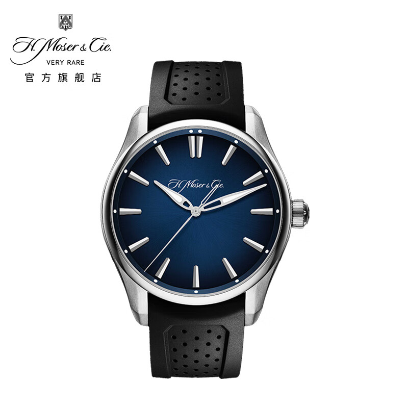 亨利慕时（H. Moser & Cie）瑞士手表 开拓者 大三针自动机械男表3200-1200