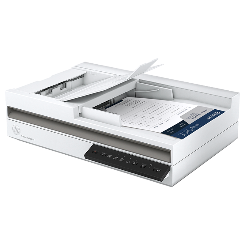 惠普HP 2600f1平板馈纸式扫描仪高速扫描 办公文件快速连续自动进纸 A4双面扫描不降速 2600f1标配升级款(USB+25页速度+按键)