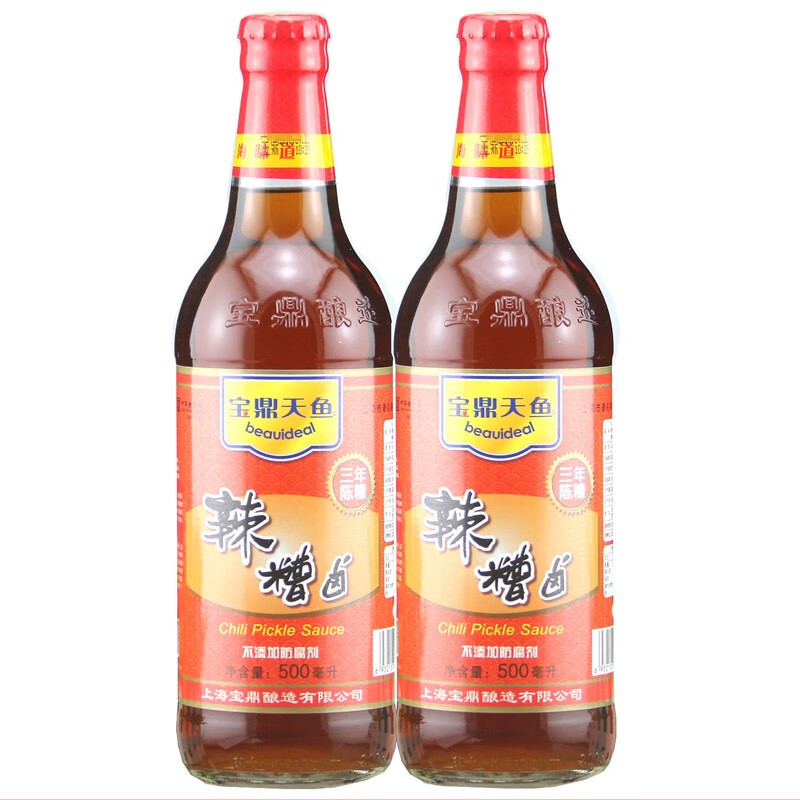 宝鼎辣糟卤500ml*2瓶香辣糟卤三年陈糟无防腐剂泡鸡爪糟毛豆花生猪蹄