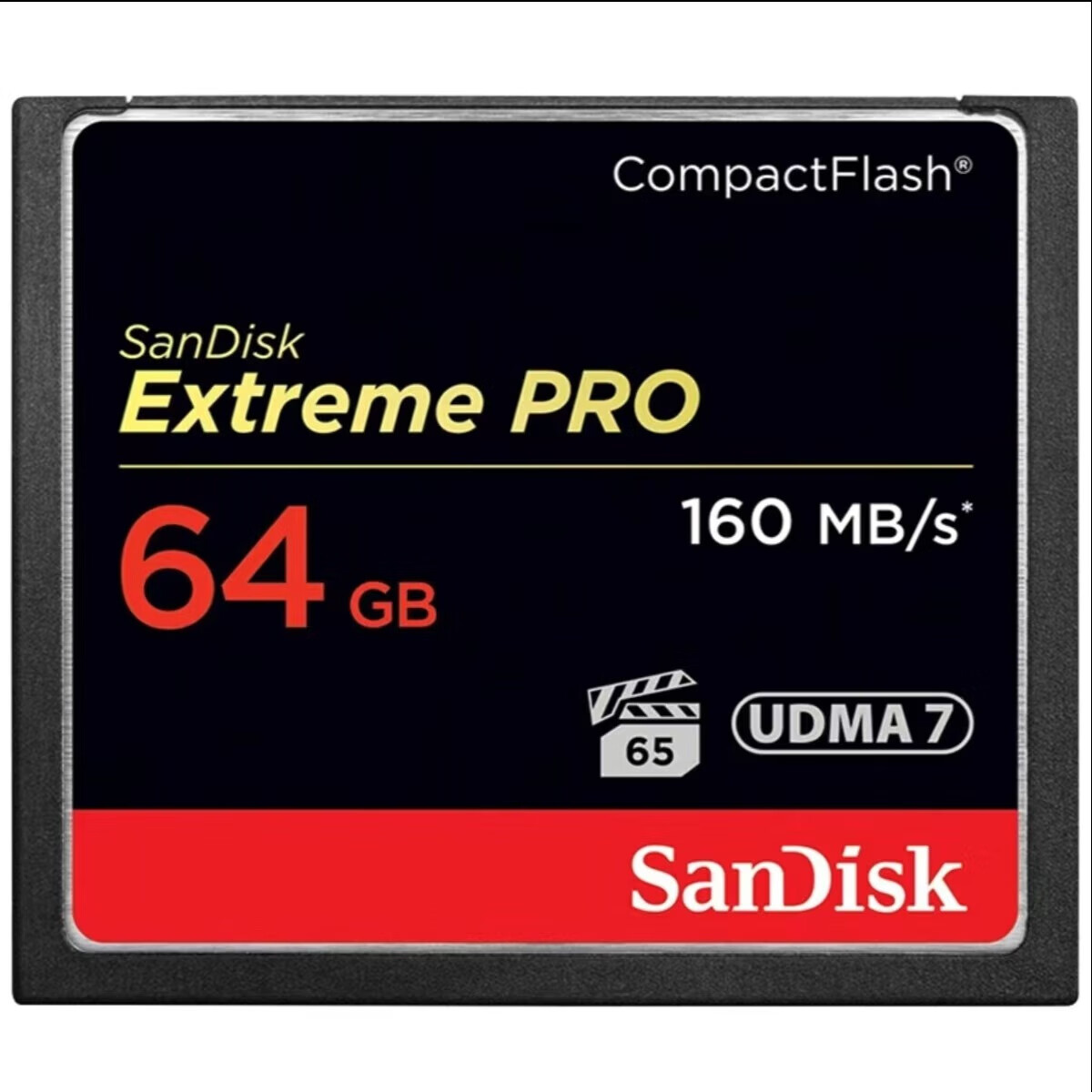 闪迪闪迪（SanDisk）64GB CF  内存卡 4K 3D UDMA-7 至尊超极速相机存储卡 读速160MB/s 写速150MB/s 64GB