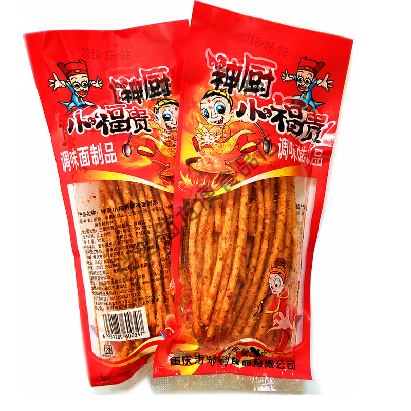 果靓晟 打狗棒辣条周扒皮辣条神厨小福贵80怀旧零食麻辣素食休闲小吃