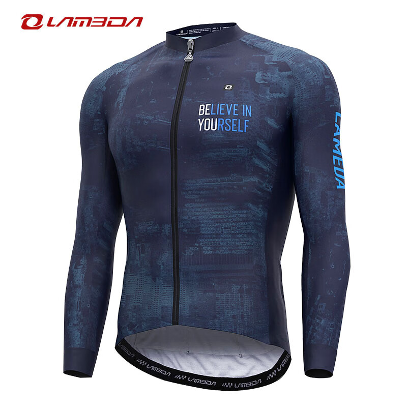 兰帕达春秋款骑行服抓绒长袖公路自行车男保暖长上衣防风套装 月野-抓绒长袖(前防风后抓绒) XL