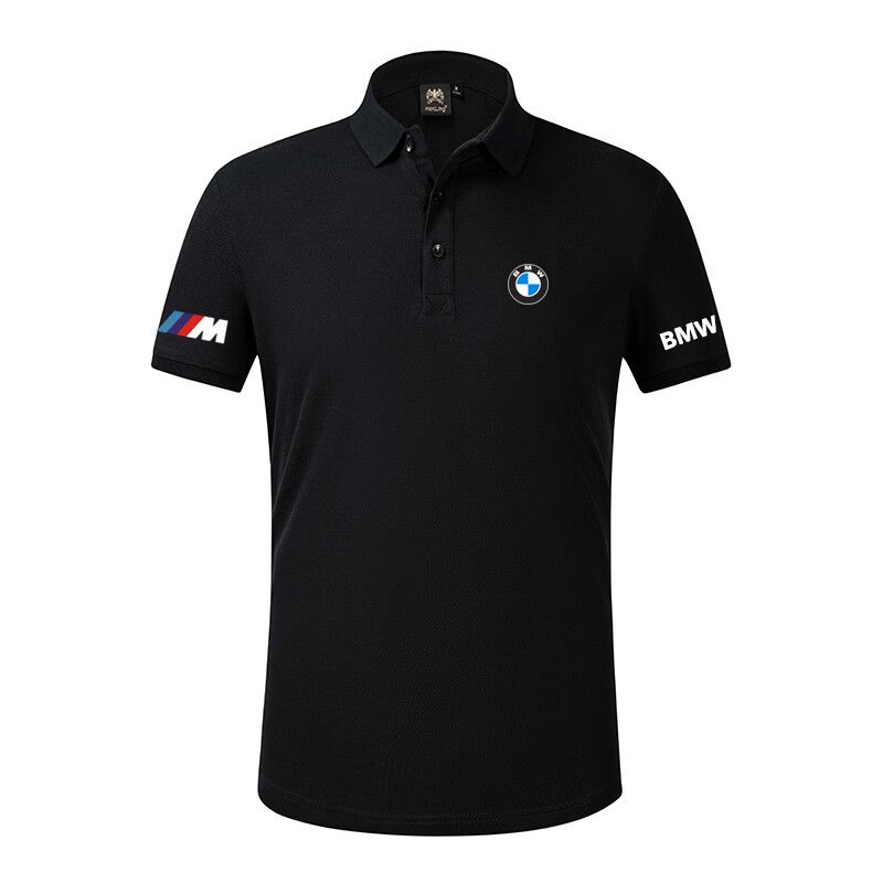 宝马衣服男款男bmwt恤男polo衫4s店工作服奔驰polo衫 黑色 s