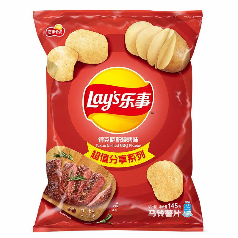乐事薯片烧烤味135g*3包