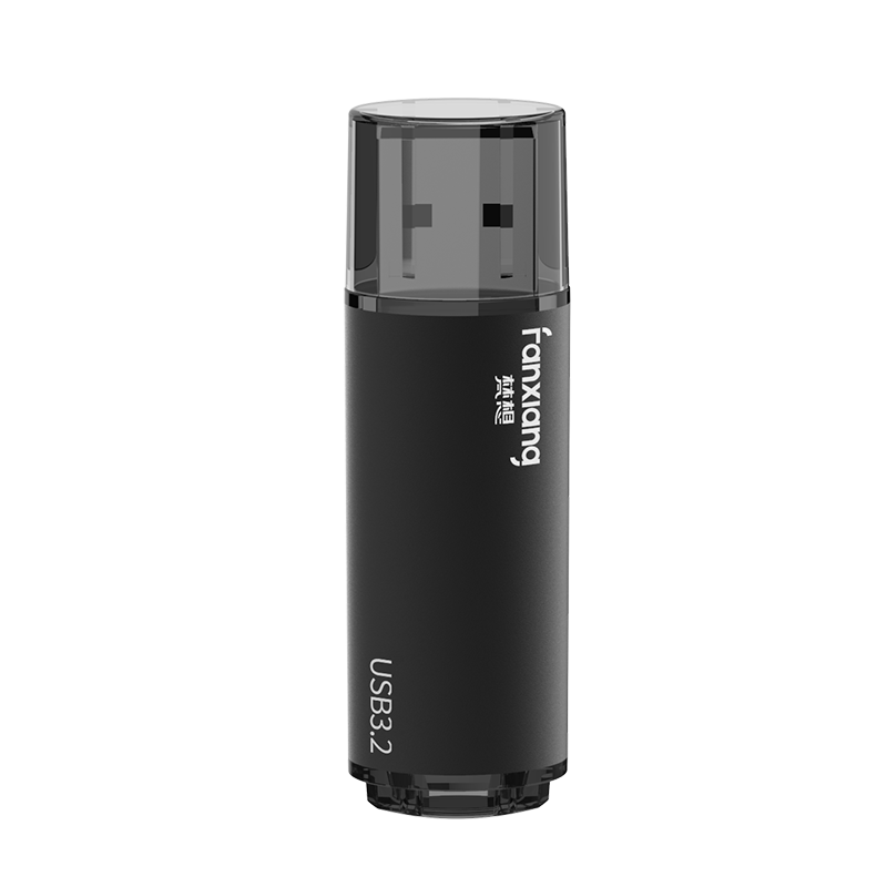 梵想（FANXIANG） F302 USB3.2接口 金属电脑车载U盘两用优盘 招投标U盘 防震抗摔 黑色 128GB