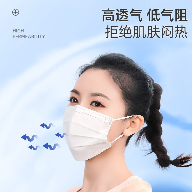 维德（WELLDAY）一次性医用外科口罩独立包装三层防护灭菌级防病毒细菌粉尘雾霾 医用外科口罩50只【50只/盒】白色