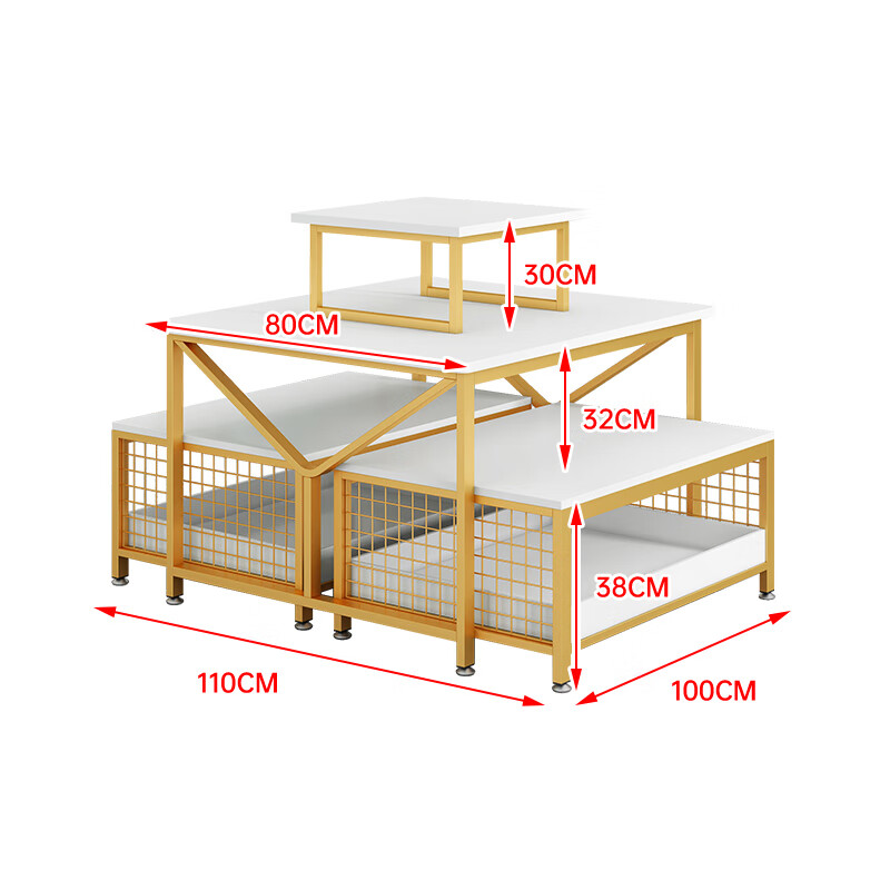 晴壁便利店货架超市中岛展示台中岛桌中岛柜牛奶堆头展示架促销展示台
