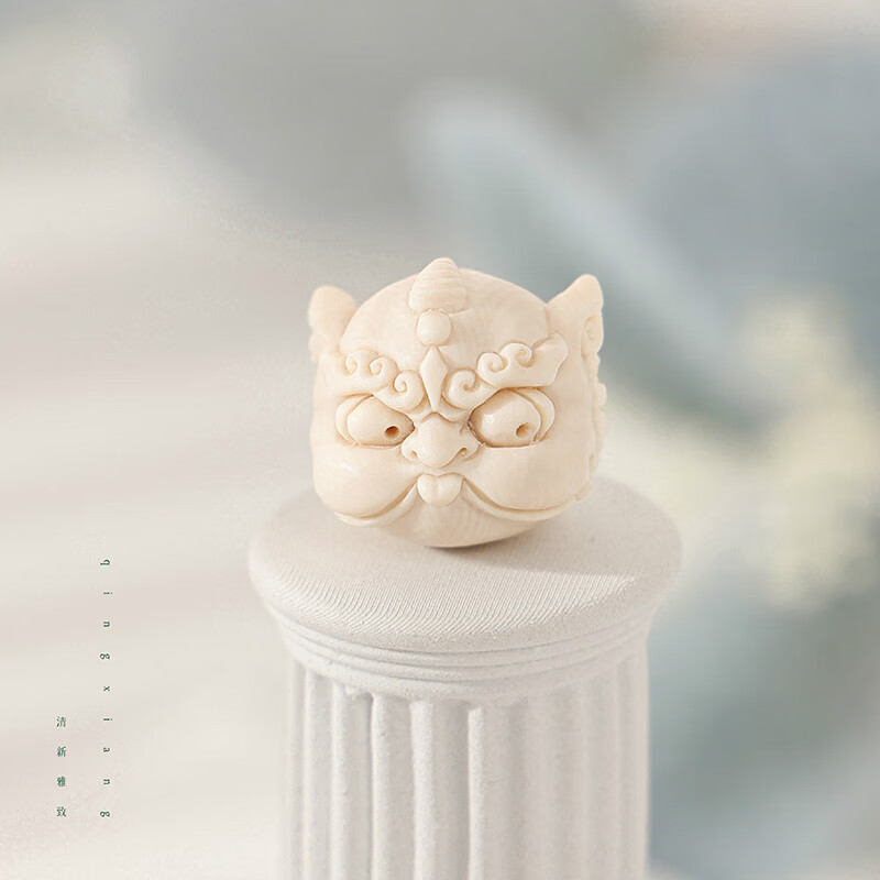 韩莹(koreing) 天然猛犸象牙谛听白泽吊坠手串 配饰小件文玩三通佛头