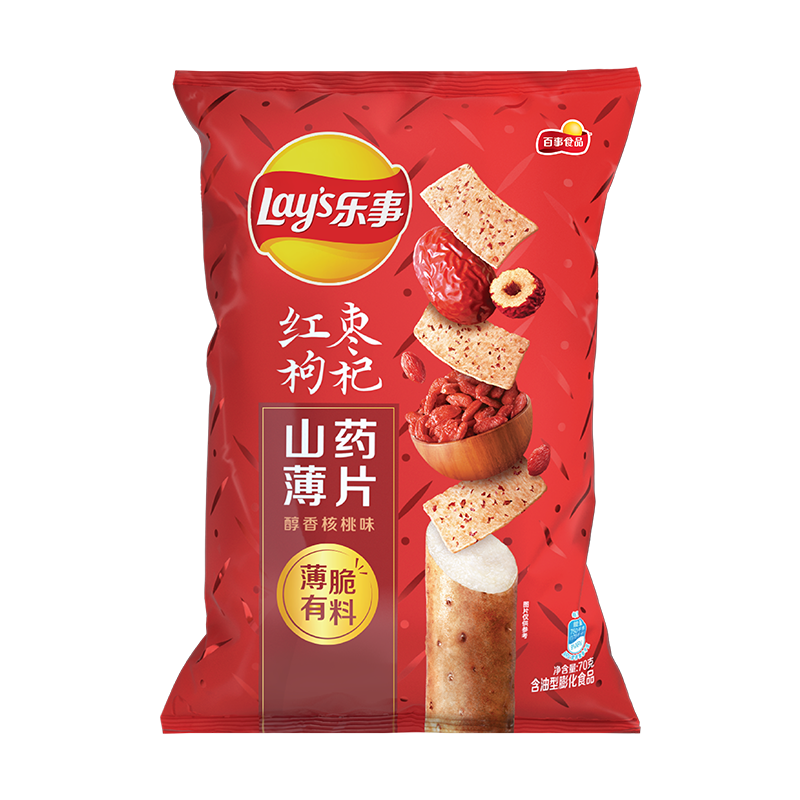 Lay's 乐事 红枣枸杞 山药薄片 醇香核桃味 70g