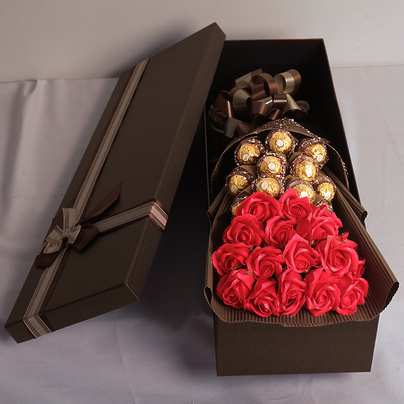 费列罗巧克力礼盒装花束生日圣诞情人节礼物送男友女朋友老婆纪念日靠
